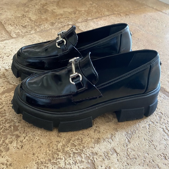 COPY - Steve Madden size 7.5 platform black loafers - Picture 2 of 5